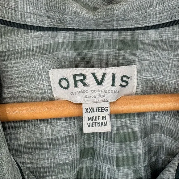 Orvis Mens Plaid Short Sleeve Button Down Shirt Bundle Size XXL Chest Pockets - Picture 2 of 15